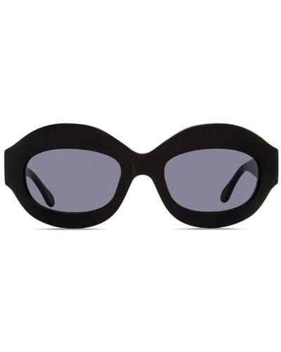 Marni Ik Kil Cenote Oval-frame Sunglasses - Black