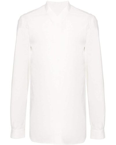 Rick Owens Faun Hemd mit Druckknopfkragen - Weiß
