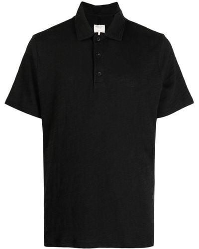 Rag & Bone Classic Flame Cotton Polo Shirt - Black