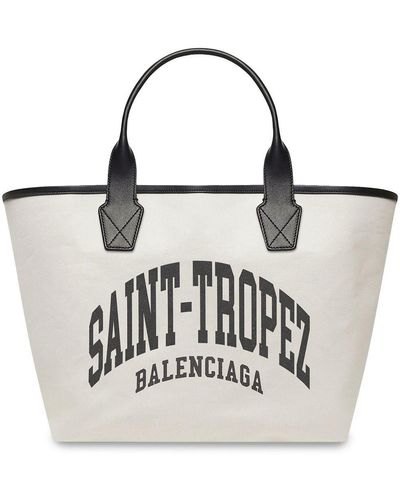 Balenciaga Borsa tote Cities Saint-Tropez Jumbo grande - Bianco