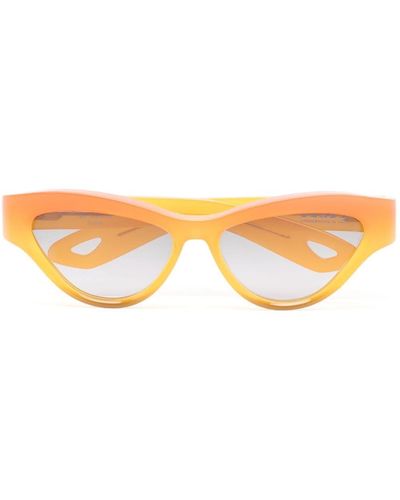 Jacques Marie Mage Lunettes de soleil Slade à monture papillon - Orange