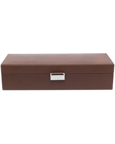 Aspinal of London Leather 5-watch Box - Brown