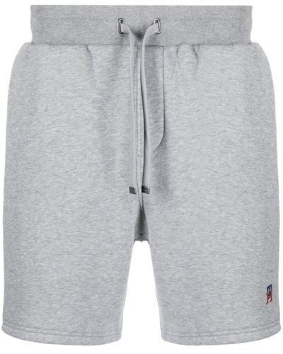 Tommy Hilfiger Logo-embroidered Track Shorts - Gray