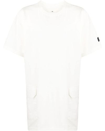 Y-3 T-shirt Met Logopatch - Wit