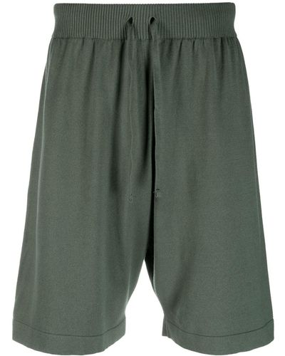 John Smedley Straight-leg Elasticated Cotton Shorts - Green