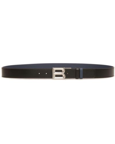 Bally B Bold Reversible Leather Belt - Black