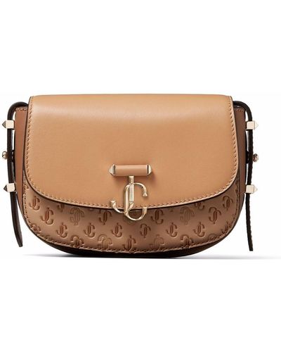 Jimmy Choo Bolso satchel Varenne pequeño - Marrón