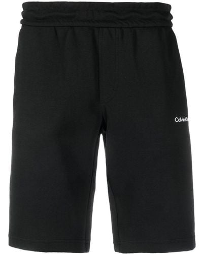 Calvin Klein Logo-print Detail Shorts - Black