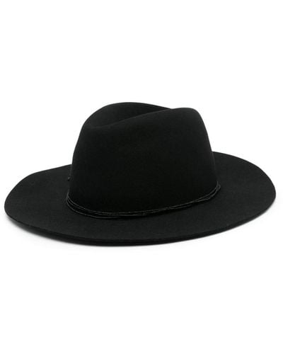 Borsalino Sombrero fedora de fieltro - Negro