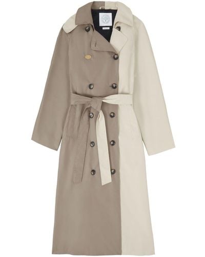Axel Arigato X Mulberry Colour-block Trench Coat - Natural