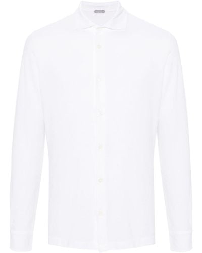 Zanone Classic-collar Cotton Shirt - White