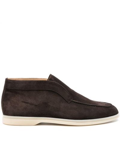SCAROSSO Leonardo Suede Ankle Boots - Brown