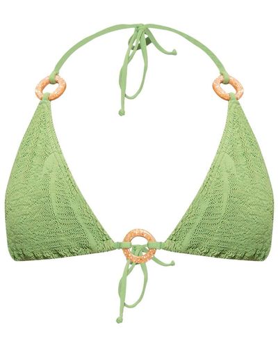 Bondeye Ring Ingrid Triangle Bikini Top - Green