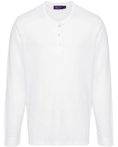 Ralph Lauren Purple Label Fine-knit Long-sleeve T-shirt - White