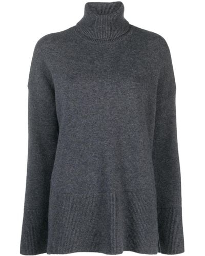 P.A.R.O.S.H. Mélange-effect Roll-neck Sweater - Grey