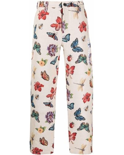 RIPNDIP Pantalones de chándal Monarch con motivo de mariposas - Multicolor