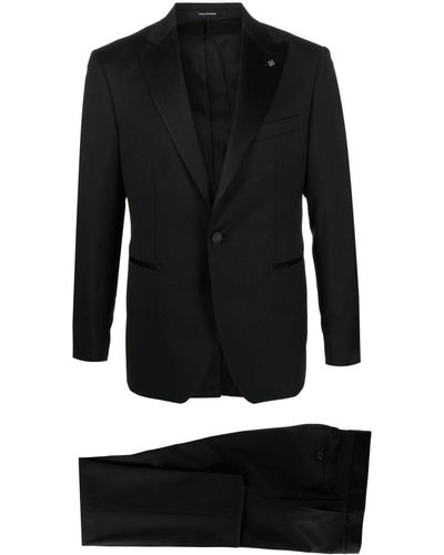 Tagliatore Single-breasted Wool Dinner Suit - Black