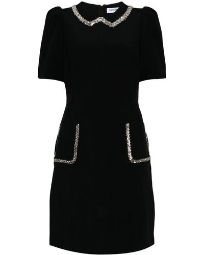 Dice Kayek Crystal-embellished Mini Dress - Black