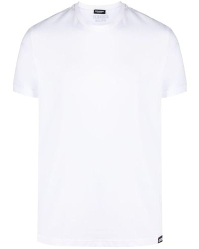 DSquared² Logo-patch Cotton T-shirt - White