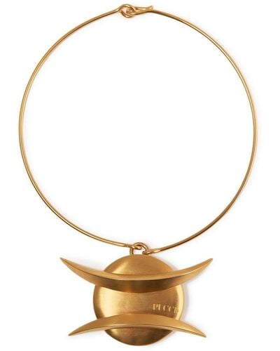 Emilio Pucci Round Pendant Necklace - Metallic