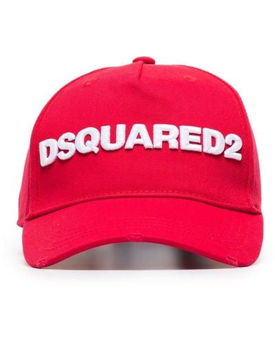DSquared² ディースクエアード ロゴ キャップ - レッド