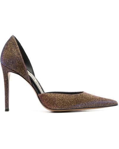 Alexandre Vauthier Zapatos de tacón stiletto con purpurina - Metálico