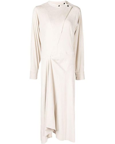 Isabel Marant Long-sleeve Asymmetric-design Dress - White