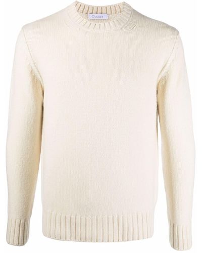 Cruciani Knitted Wool-cashmere Jumper - White