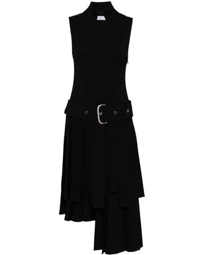 Off-White c/o Virgil Abloh Pleated-skirt Buckled Dress - Black