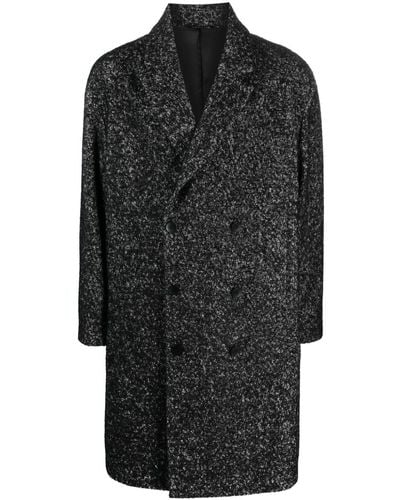 Calvin Klein Mid-length Double-breasted Coat - Black