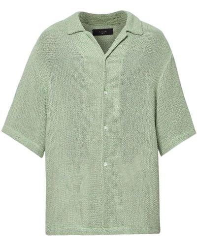 Amiri Spread-collar Mesh Shirt - Green