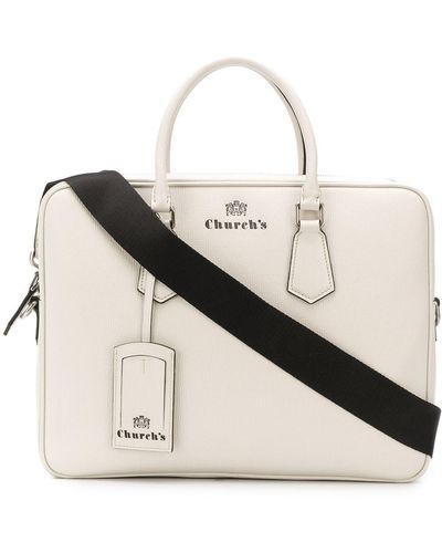 Church's Craven laptop bag - Blanc