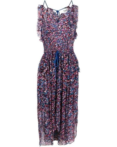 Isabel Marant Midi-jurk Met Print - Paars