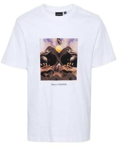 Daily Paper Graphic-print Cotton T-shirt - White