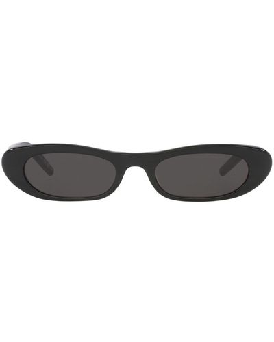 Saint Laurent Ovale Sonnenbrille - Schwarz