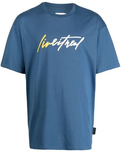 Izzue Logo-print Cotton T-shirt - Blue