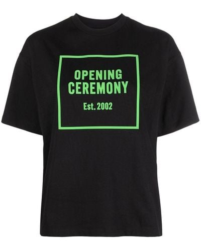 Opening Ceremony Logo-print Cotton T-shirt - Black