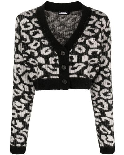 J.Lindeberg Mallory Patterned Intarsia-knit Cardigan - Black