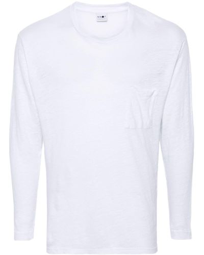 NN07 Dylan Linen Slub T-shirt - White