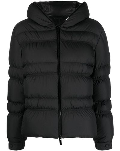 Moncler Hooded Zipped Puffer Jacket - Black