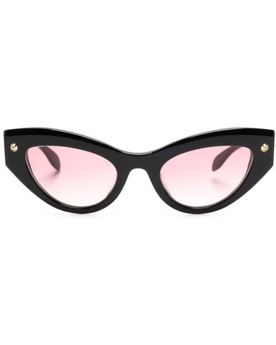 Alexander McQueen Cat eye-frame sunglasses - Marrón