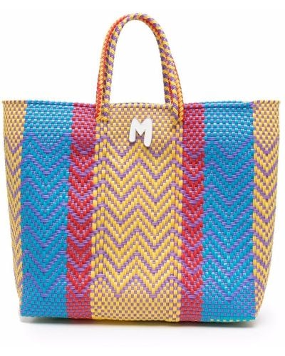 M Missoni Zigzag-pattern Tote Bag - Blue