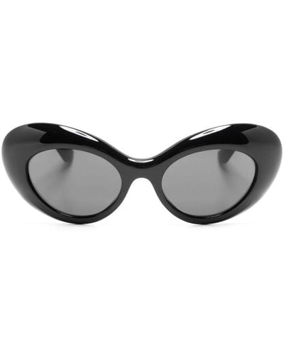 Versace La Medusa Oval-frame Sunglasses - Grey