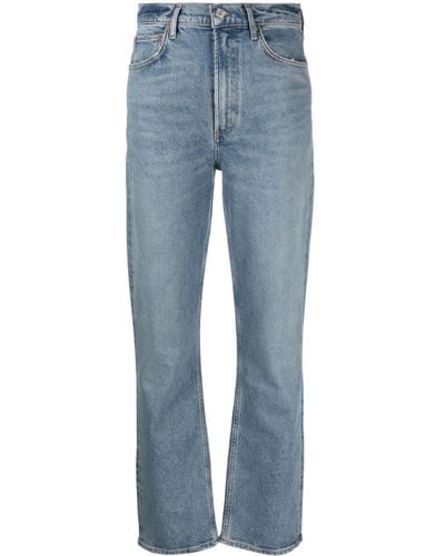 Agolde High-rise Stovepipe Jeans - Blue