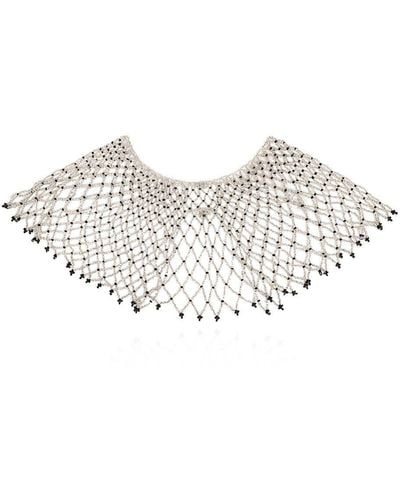 Forte Forte Halskette mit Glasperlen - Weiß