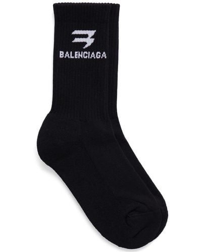 Balenciaga Sporty B Tennis Socks - Black