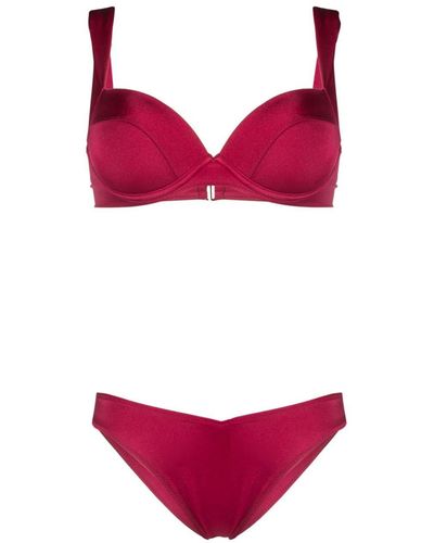 Noire Swimwear Bikini mit Muschelanhänger - Rot