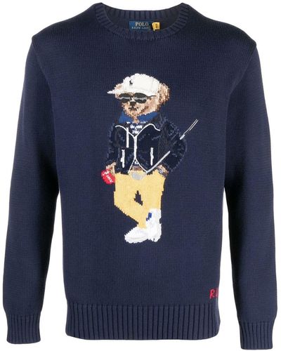 Polo Ralph Lauren Teddy Bear Knitted Sweater - Blue