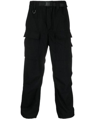 Y-3 Cropped Cargo Trousers - Black