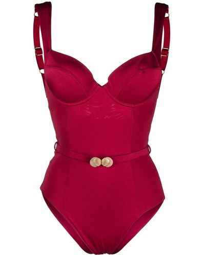 Noire Swimwear Corset-style Swimsuit - Red